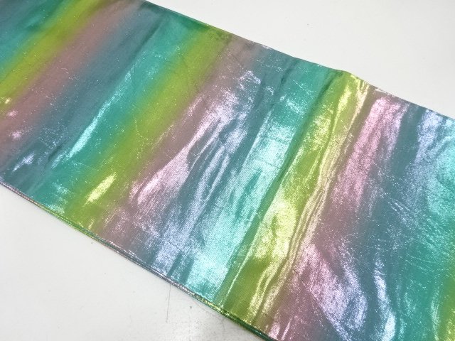 JAPANESE KIMONO / MARU OBI / SILK / WOVEN BOKASHI PATTERN